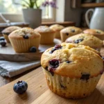 Freshly baked blueberry gluten free muffins