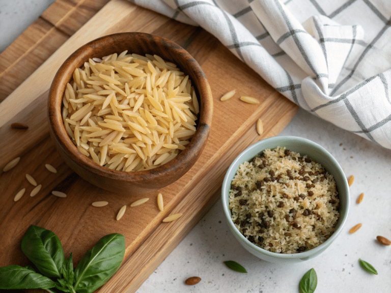 Is orzo gluten free – featured image showing traditional vs. gluten-free options