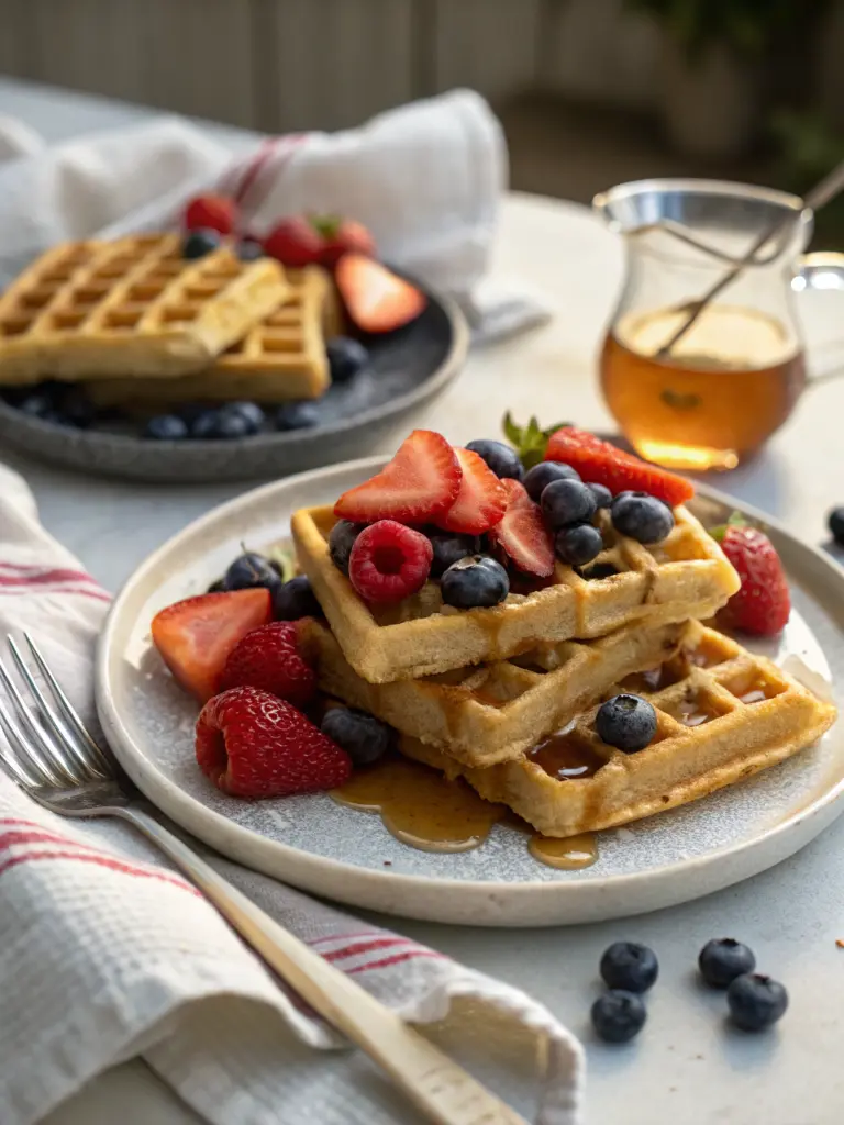 served vegan waffle recipe