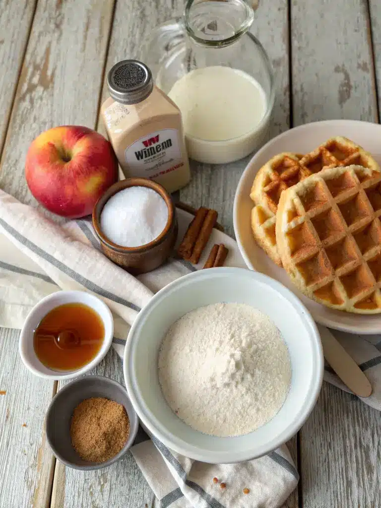 ingredients for vegan waffle recipe