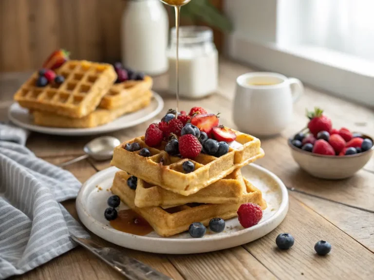 vegan waffle recipe with maple syrup