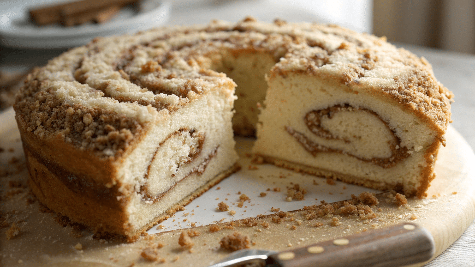 Cream Cheese Coffee Cake that is soft, buttery, and gluten free