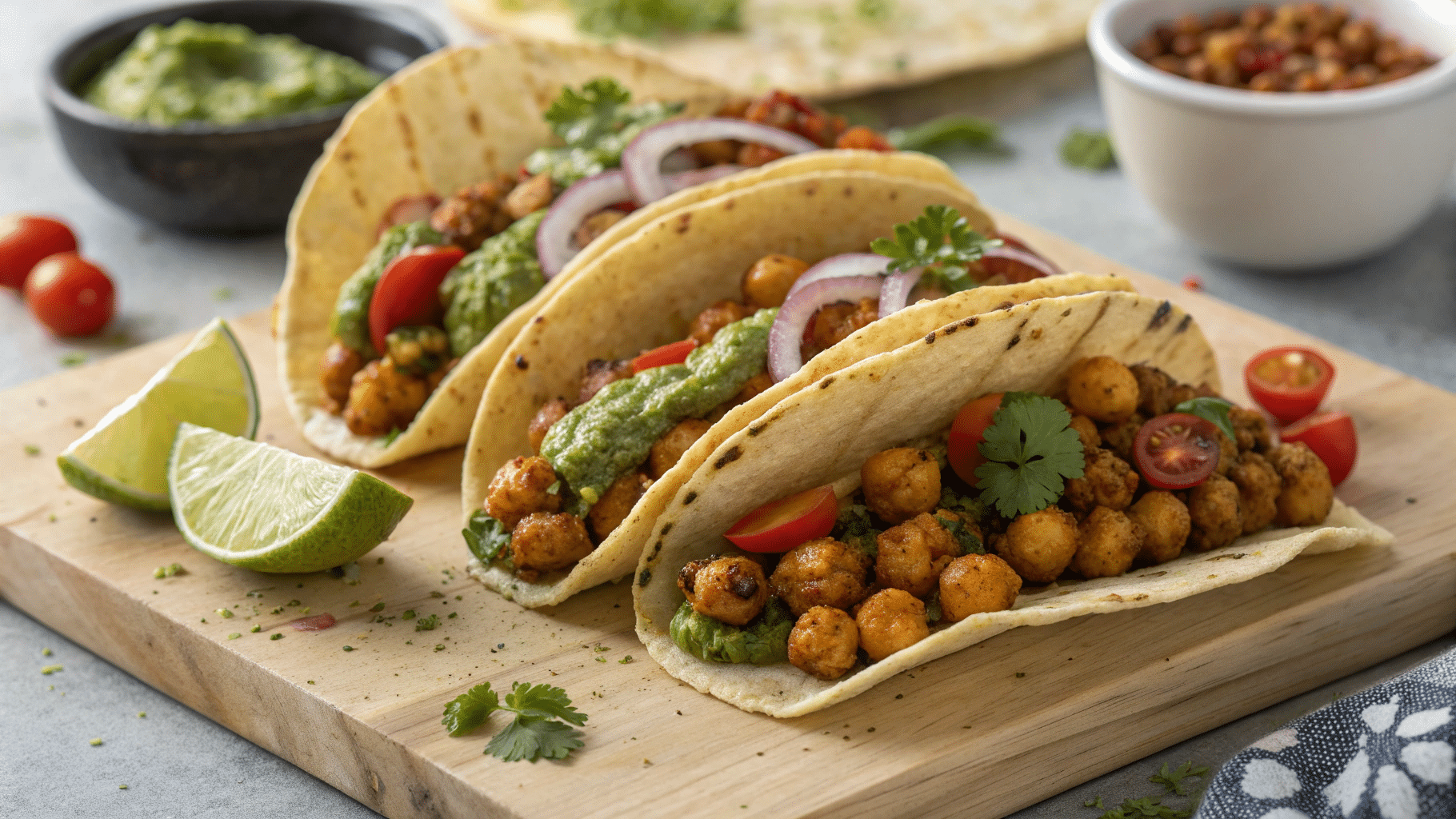 Spiced Chickpea Tacos with Cilantro Pesto: The Ultimate Vegan Fiesta