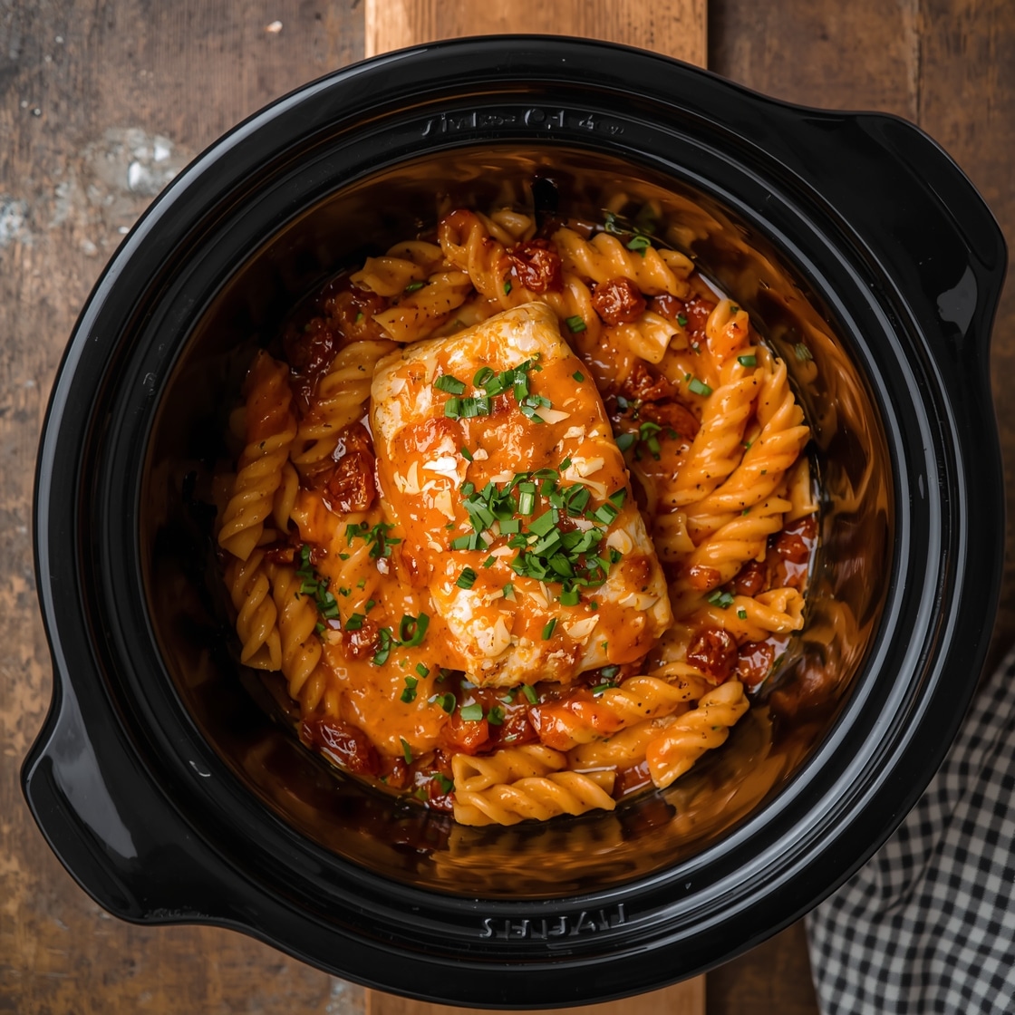 Slow Cooker Cod Pasta: Easiest Weeknight Dinner EVER!