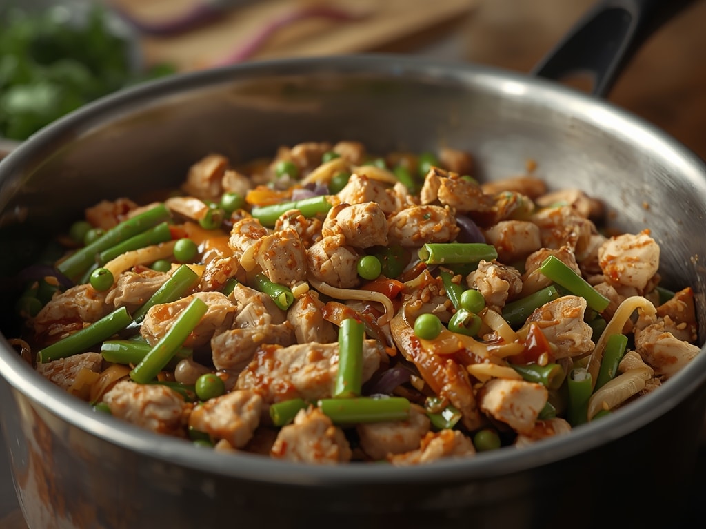 stir fry chicken salad - Detail or variation