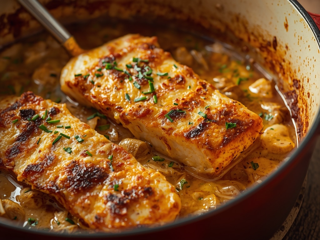 grilled cod casserole - Detail or variation