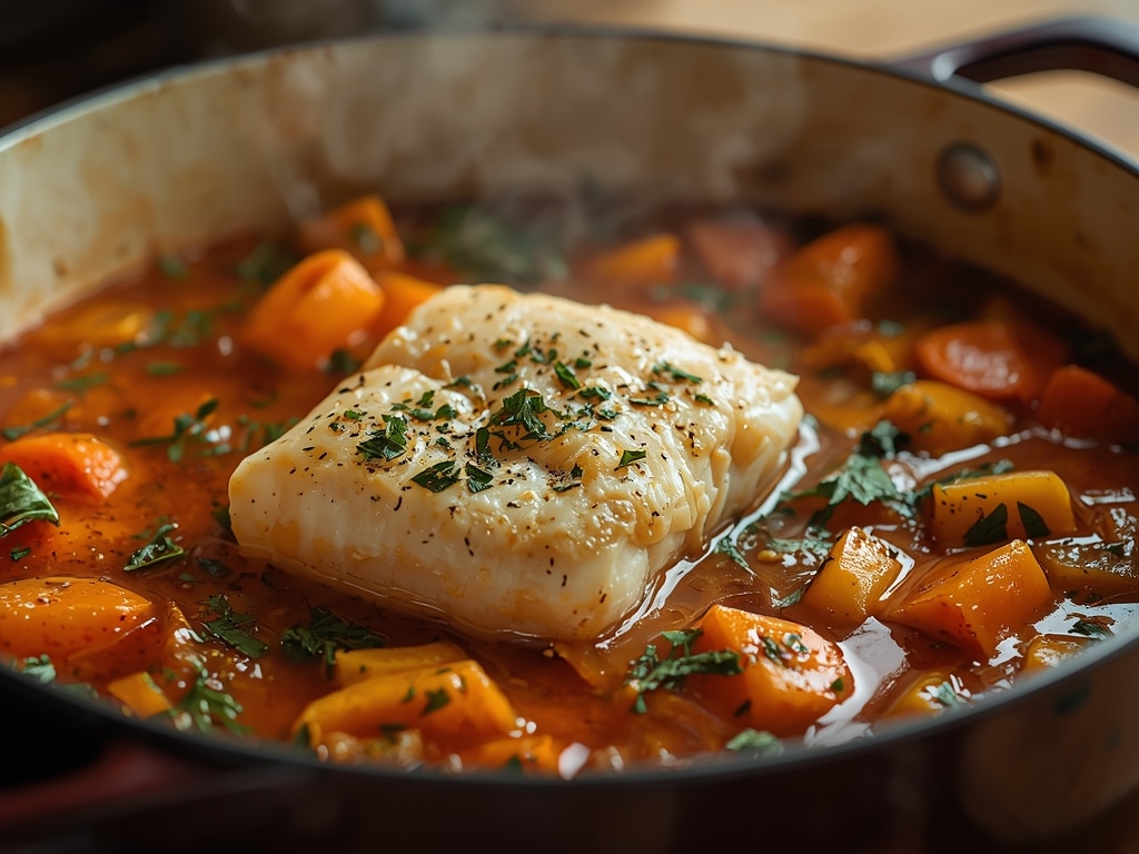 sheet pan cod stew - Detail or variation
