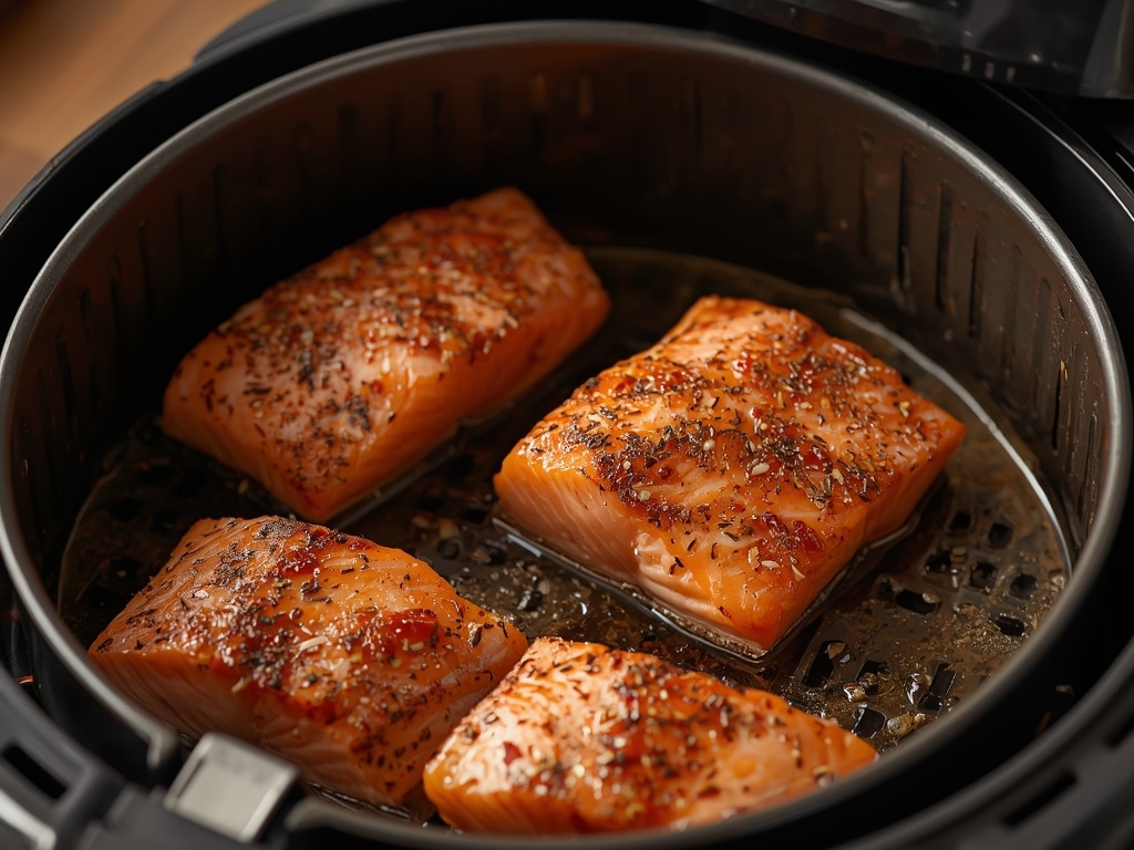 air fryer salmon bowl - Detail or variation