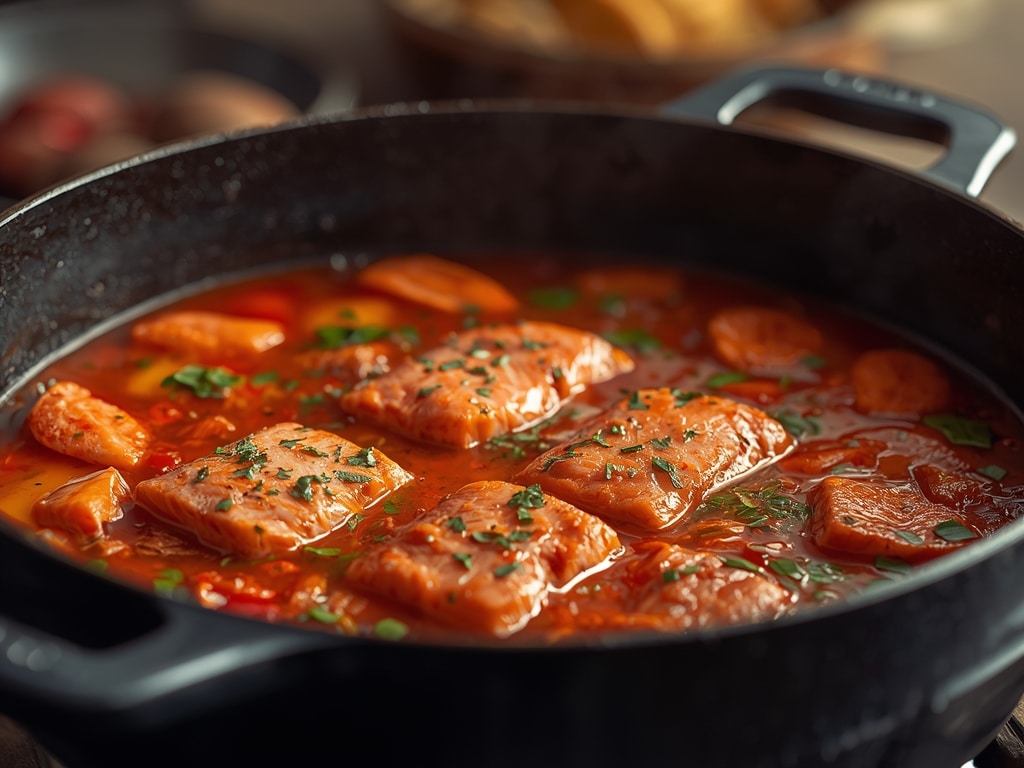 sheet pan salmon soup - Detail or variation