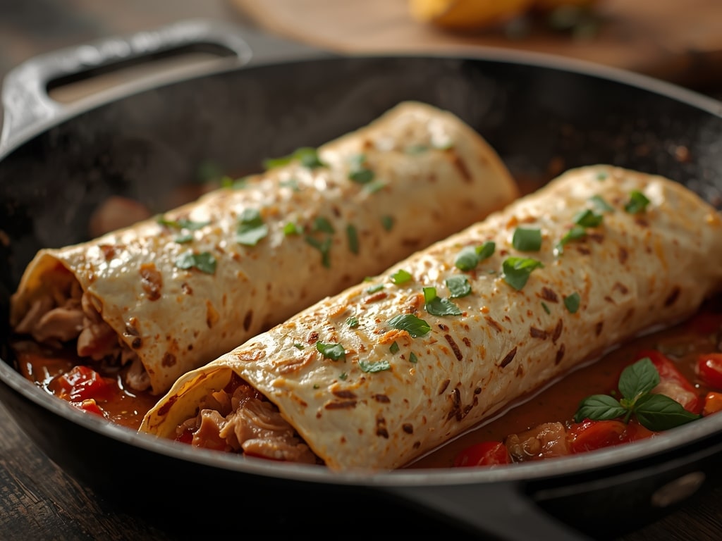 skillet turkey wraps - Detail or variation