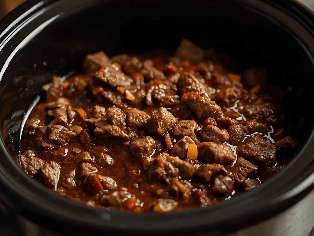 slow cooker beef bowl - Detail or variation