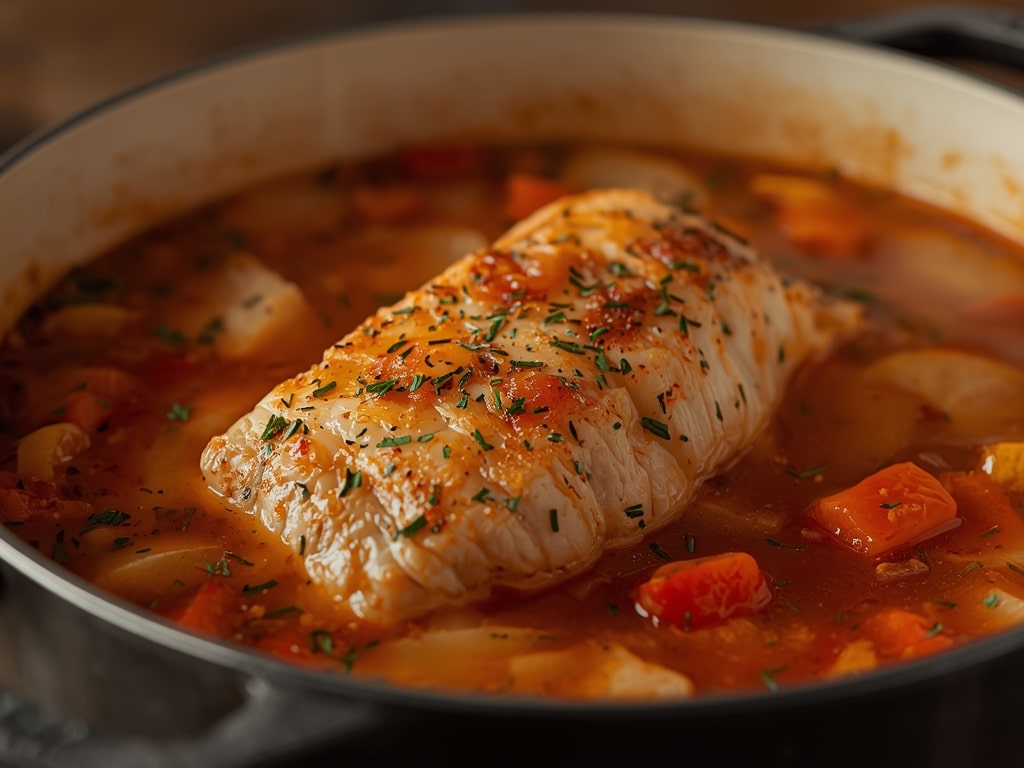 sheet pan cod soup - Detail or variation