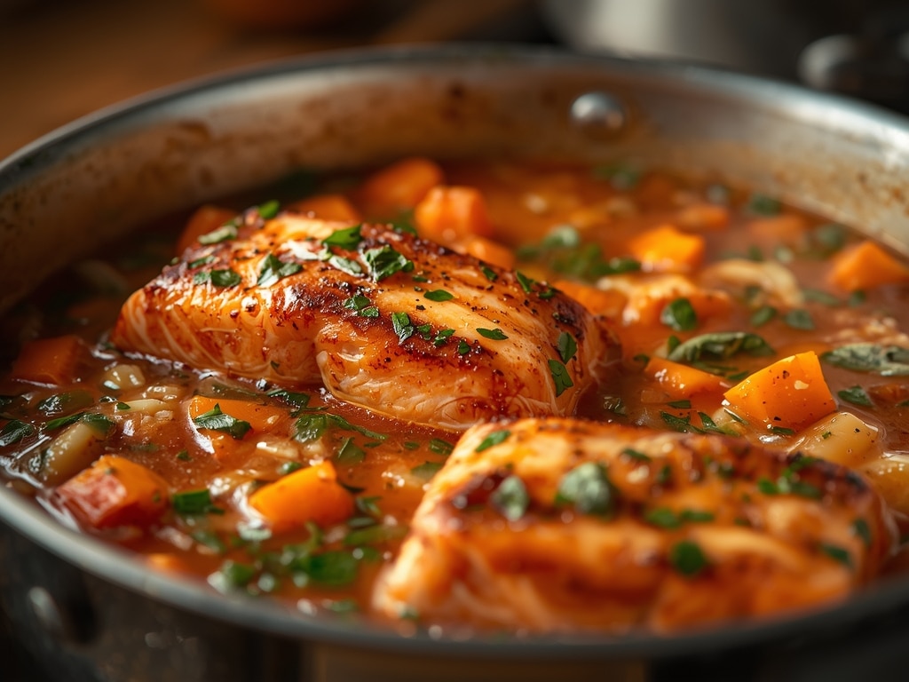 sheet pan salmon soup - Detail or variation