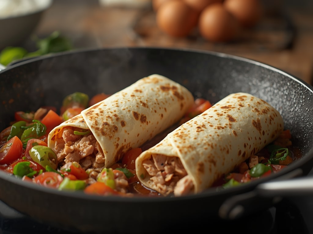 skillet turkey wraps - Detail or variation