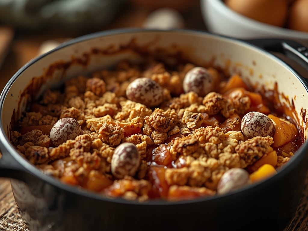 Easter dessert fruit crisp - Detail or variation