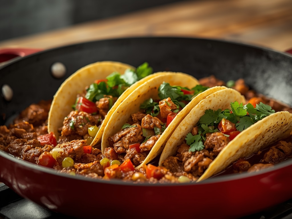 skillet turkey tacos - Detail or variation