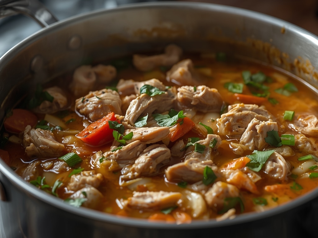 stir fry turkey soup - Detail or variation