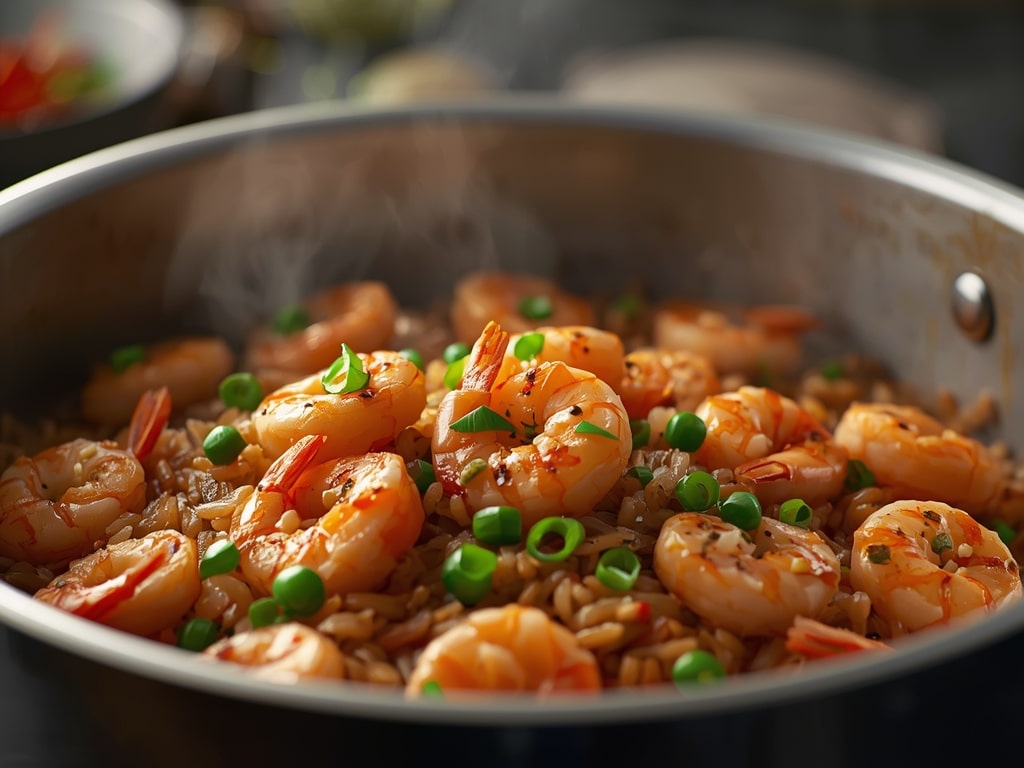 one pot shrimp rice bowl - Detail or variation