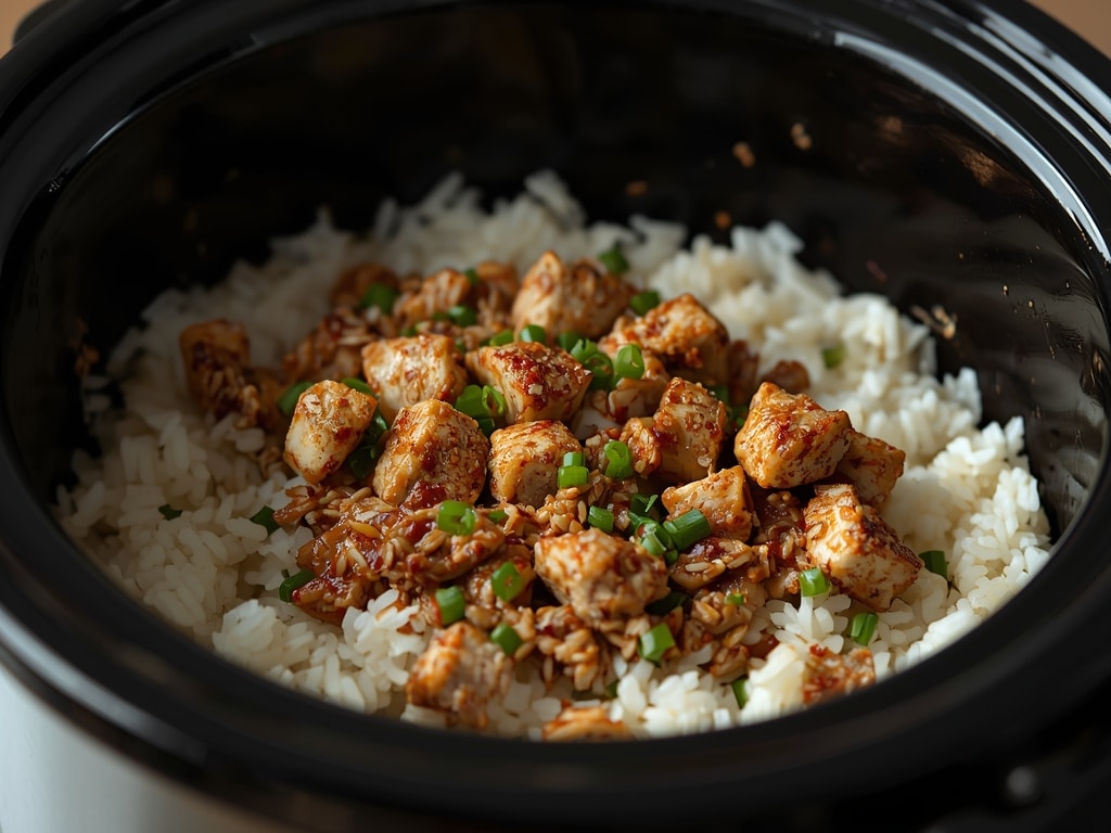 slow cooker tuna rice bowl - Detail or variation