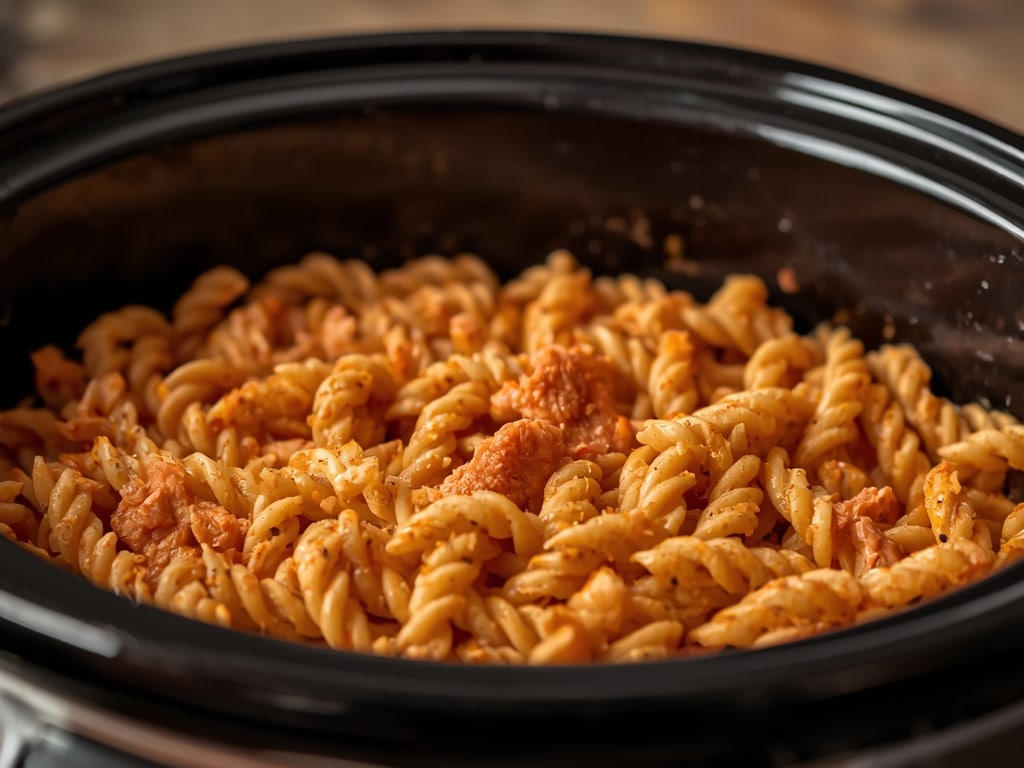 slow cooker salmon pasta - Detail or variation