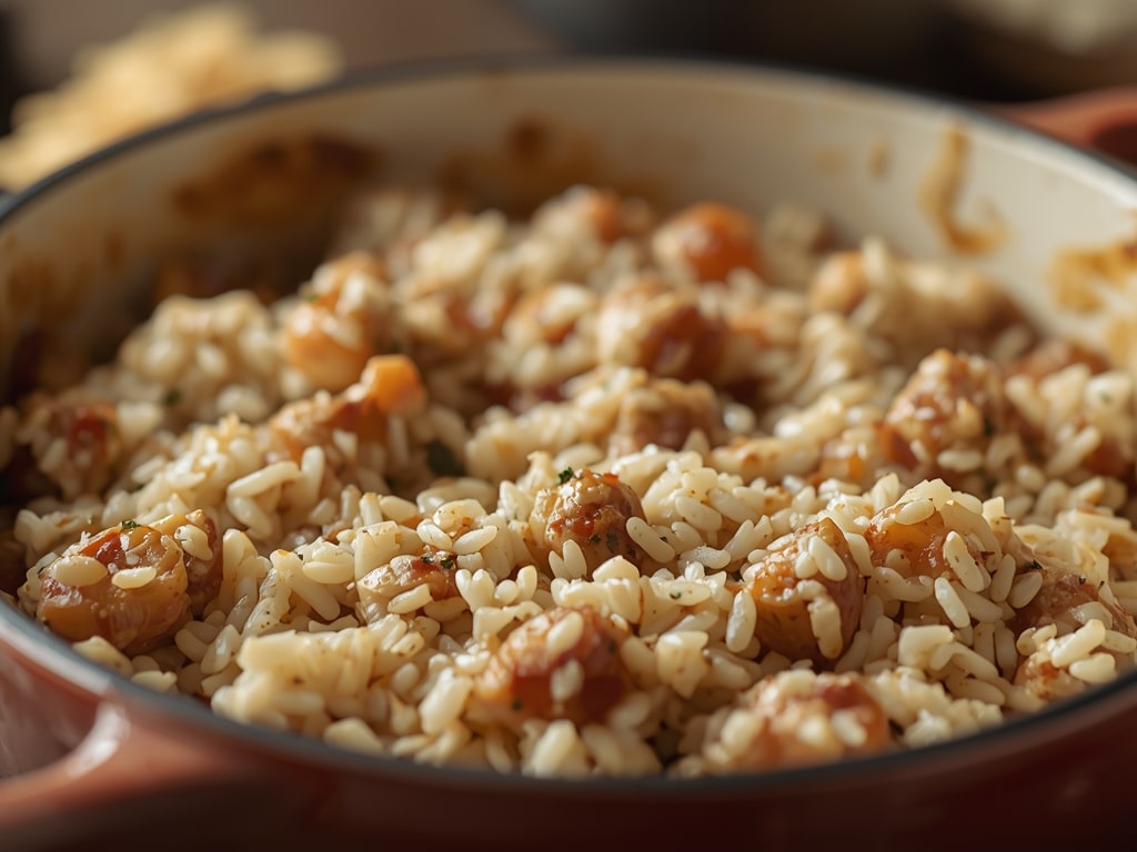 baked turkey rice bowl - Detail or variation