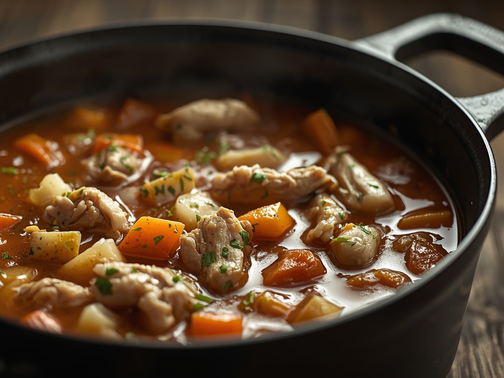skillet turkey soup - Detail or variation