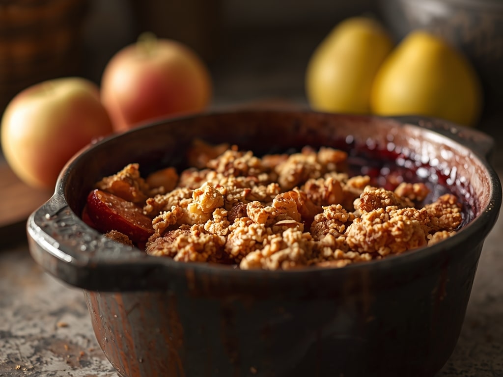 Easter dessert fruit crisp - Detail or variation