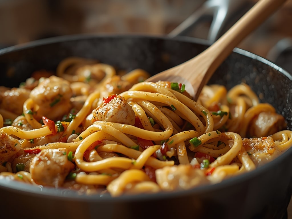 stir fry cod pasta - Detail or variation