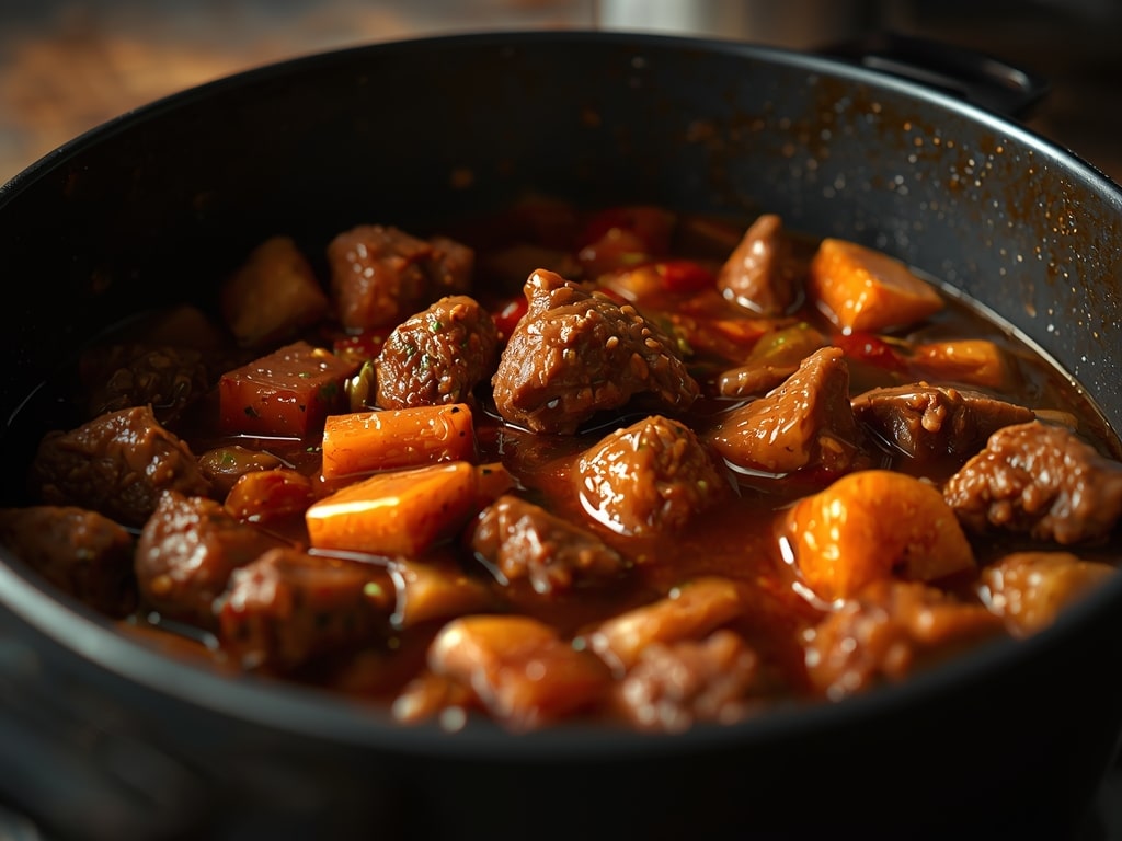 air fryer beef stew - Detail or variation