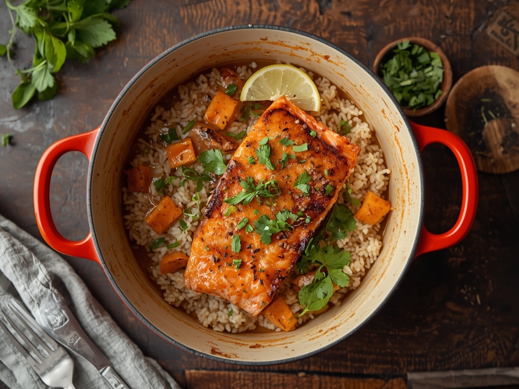 One Pot Salmon Rice Bowl: Easiest Recipe EVER!